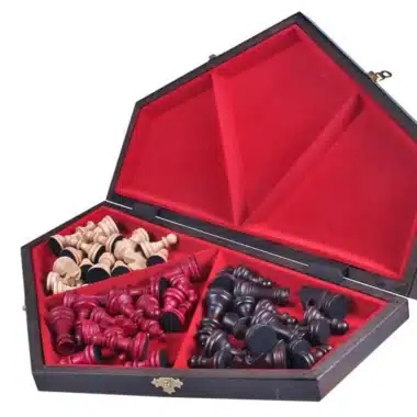 Alternative view of Three-Player Wooden Chess Set