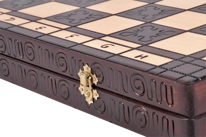 Large Folding Wooden Chess Set and Chess Board with Storage - Image 9