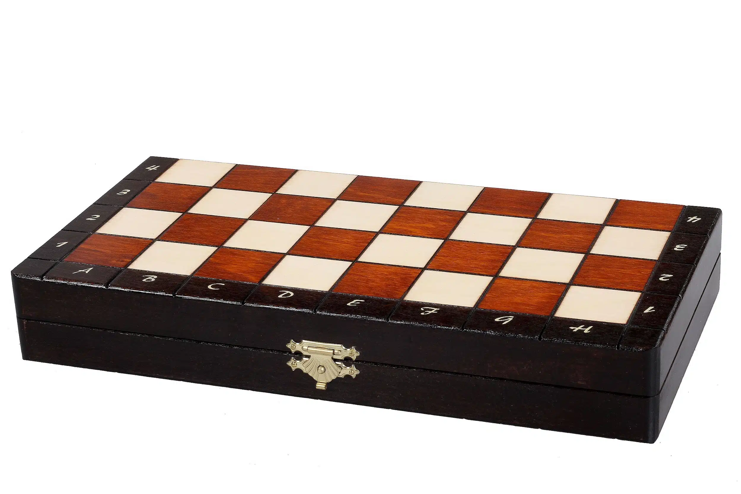 Small Magnetic Wooden Chess Set with Storage - Image 9