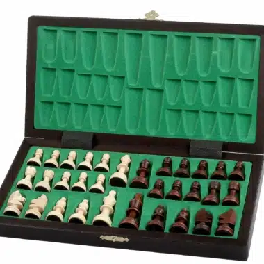 Alternative view of Small Magnetic Wooden Chess Set with Storage