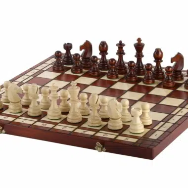 Large Folding Wooden Chess Set with Storage