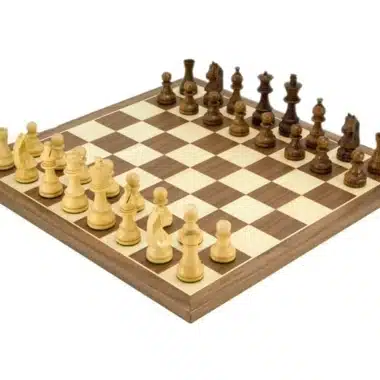 Golden Rosewood Chess Set with Walnut Wood Chess Board