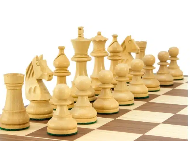 Golden Rosewood Chess Set with Walnut Wood Chess Board - Image 2