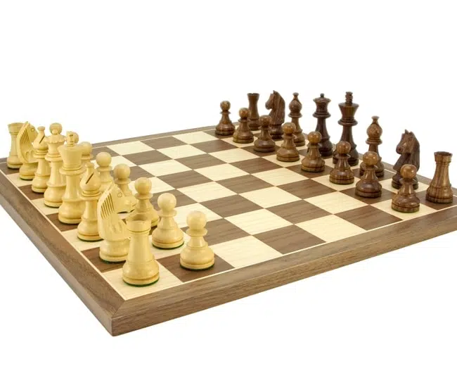 Golden Rosewood Chess Set with Walnut Wood Chess Board - Image 6