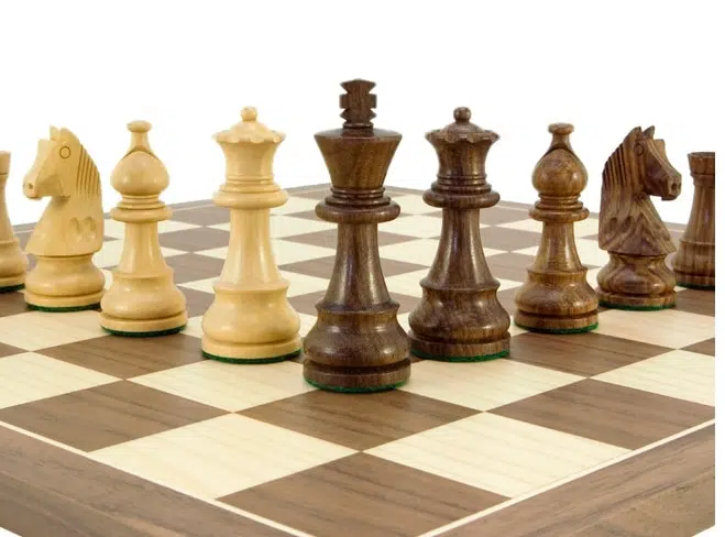 Golden Rosewood Chess Set with Walnut Wood Chess Board - Image 5