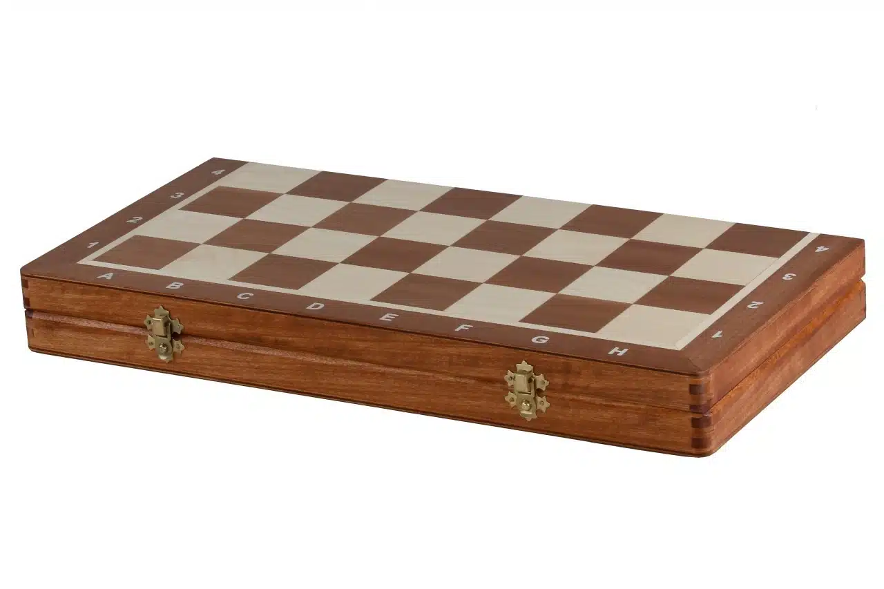 Folding Wooden Chess Board and Staunton Wooden Chess Pieces with Storage - Image 7