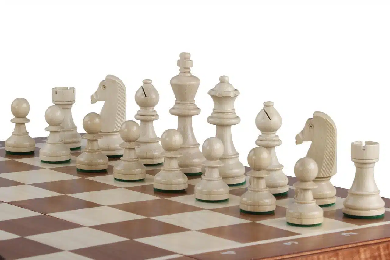 Folding Wooden Chess Board and Staunton Wooden Chess Pieces with Storage - Image 4