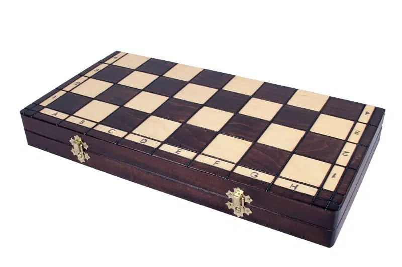 Wooden Chess Set and Folding Wooden Chess Board with Storage - Image 8