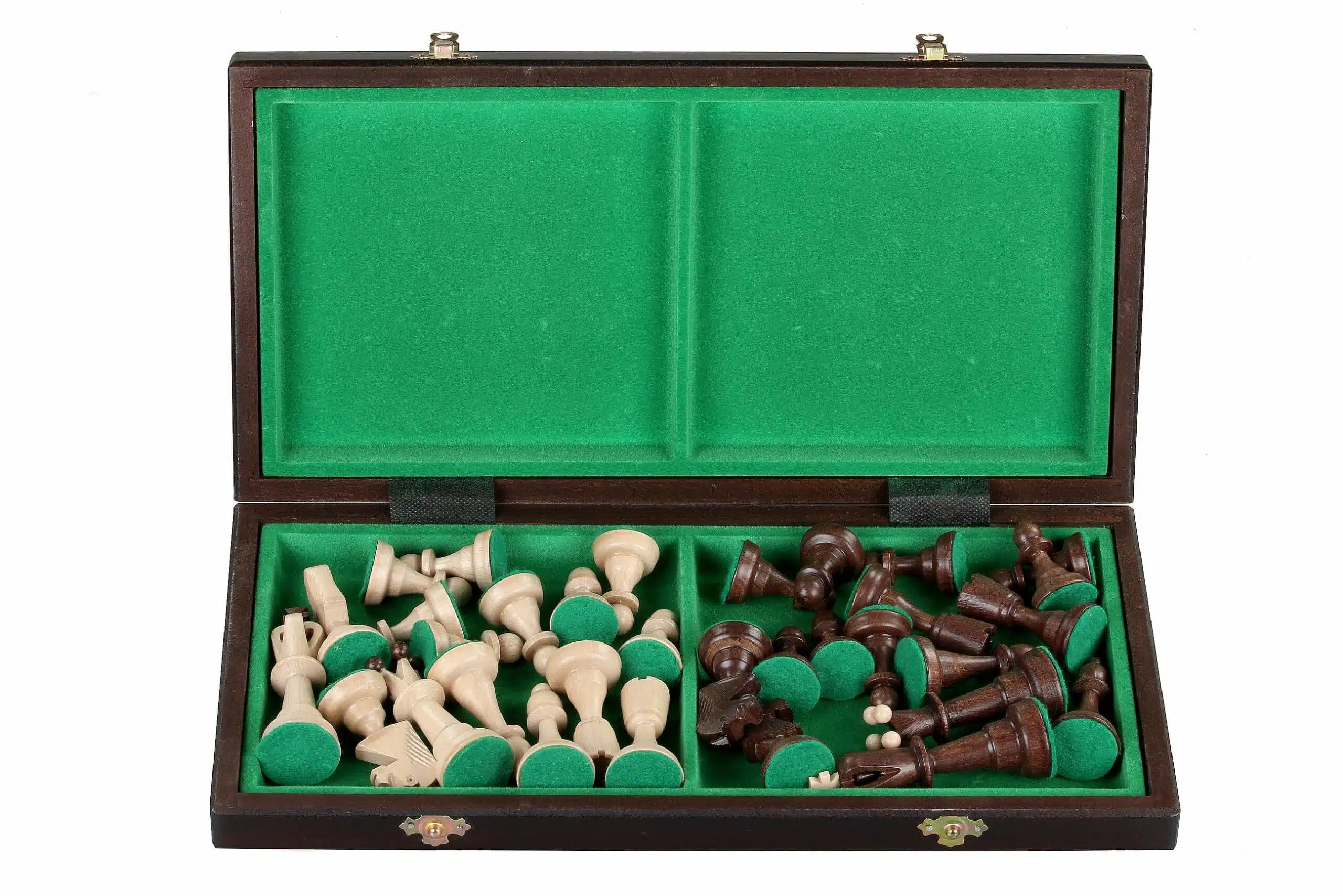 Wooden Chess Set and Folding Wooden Chess Board with Storage - Image 2