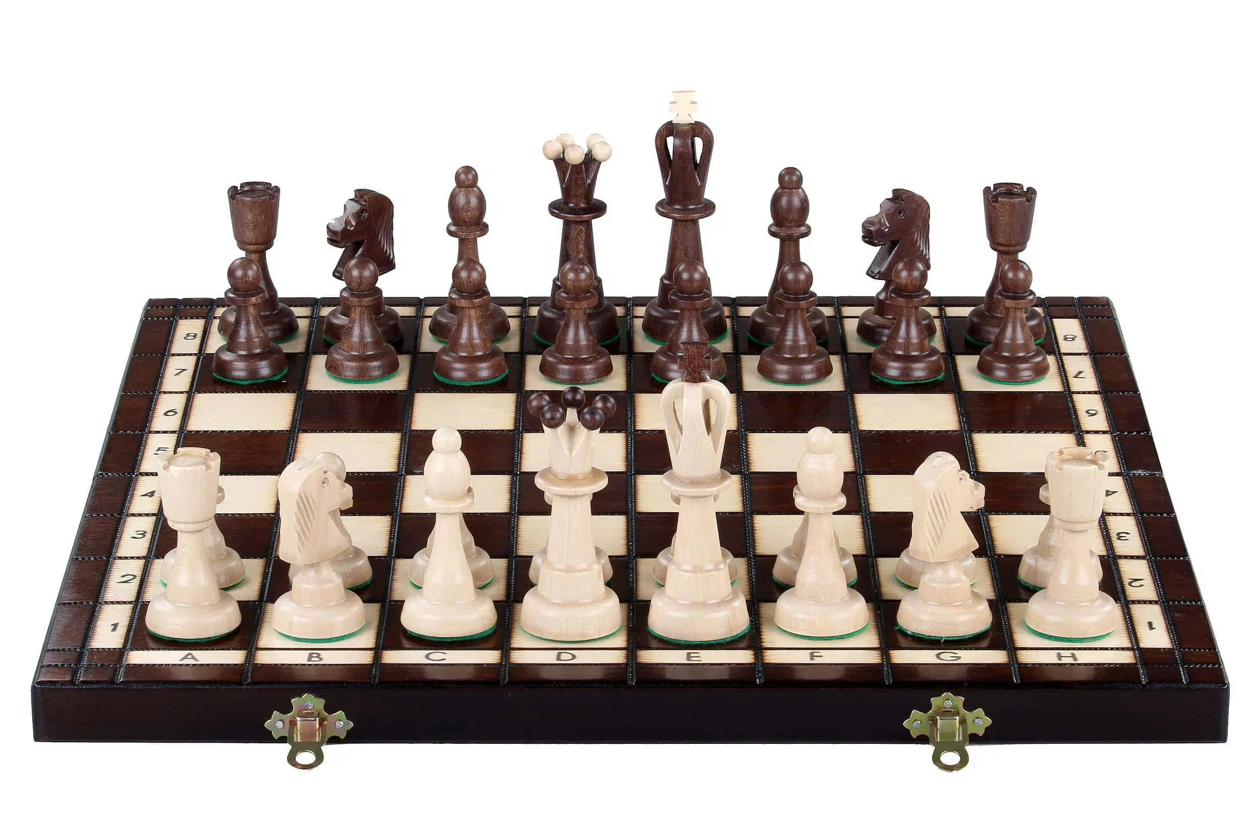 Wooden Chess Set and Folding Wooden Chess Board with Storage - Image 6