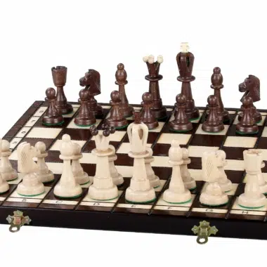 Wooden Chess Set and Folding Wooden Chess Board with Storage