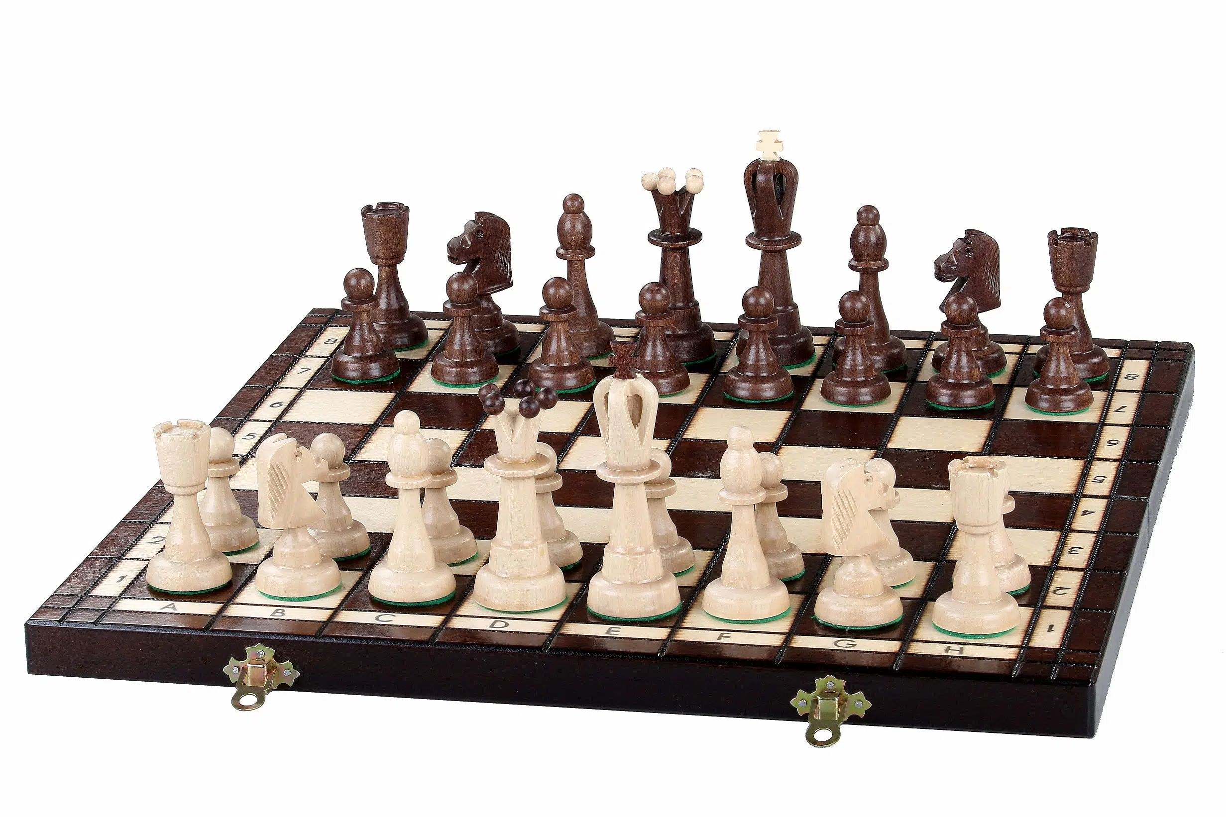 Wooden Chess Set and Folding Wooden Chess Board with Storage
