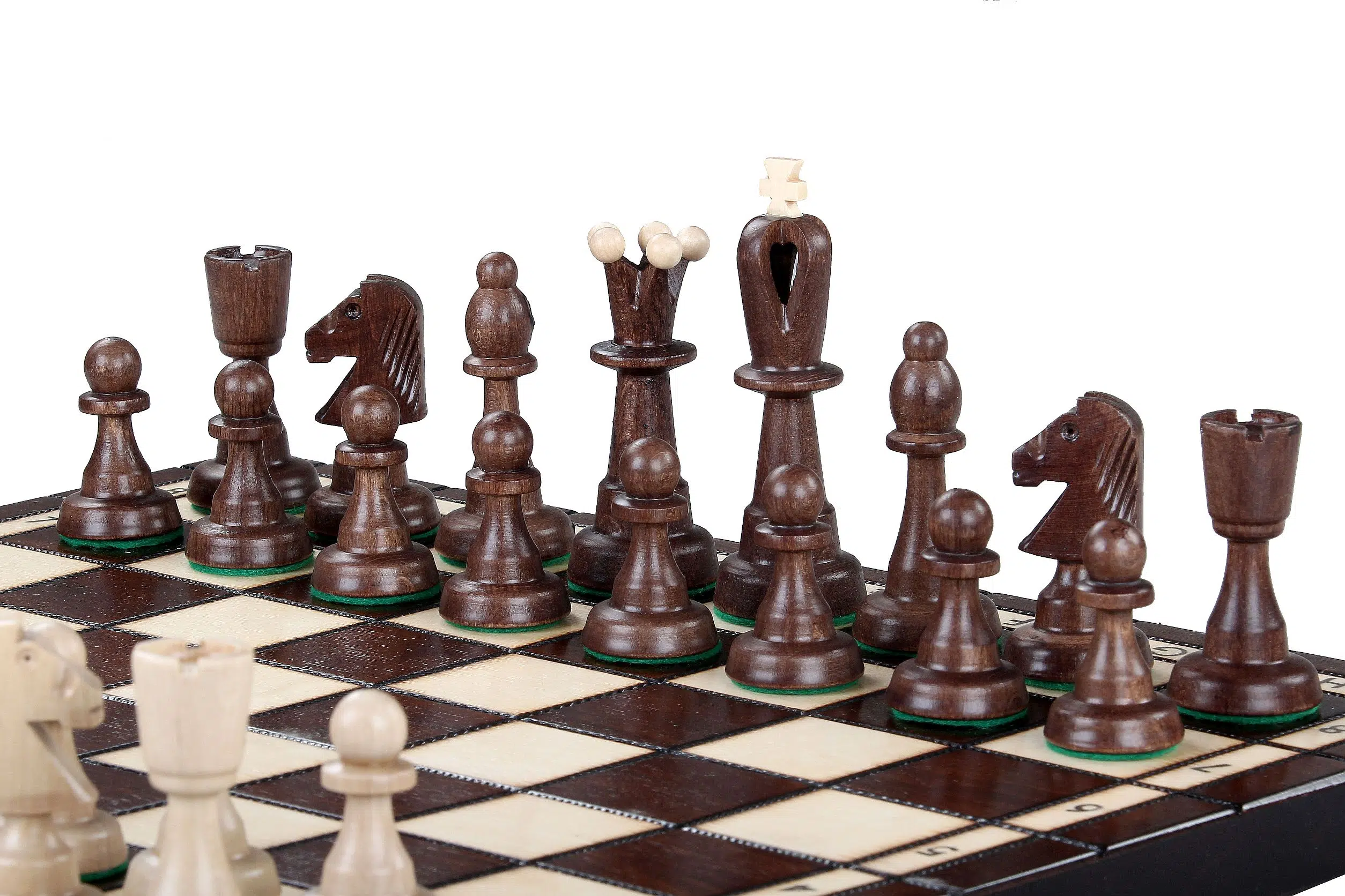 Wooden Chess Set and Folding Wooden Chess Board with Storage - Image 4