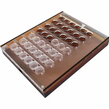 Alternative view of Original Connect 4 Board Game in Orange Plexiglass