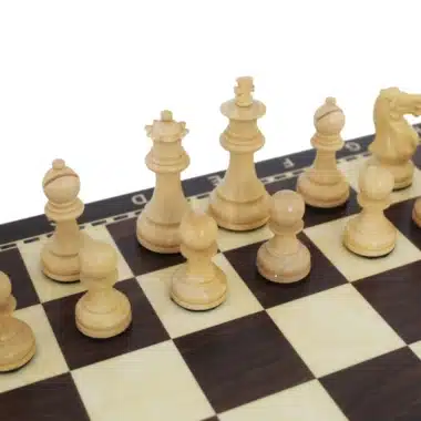 Alternative view of Staunton Chess Set with Alphanumeric Chess Board