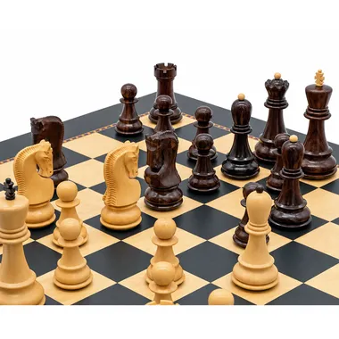 Chess pieces 'Le Jeu de la Dame' in close-up, knights and queen clearly visible