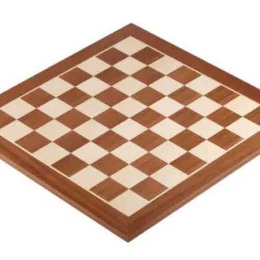 Ensemble Classique Staunton Jeu d'Échecs en Bois d Ébène et Buis et Echiquier en Bois d'Acajou