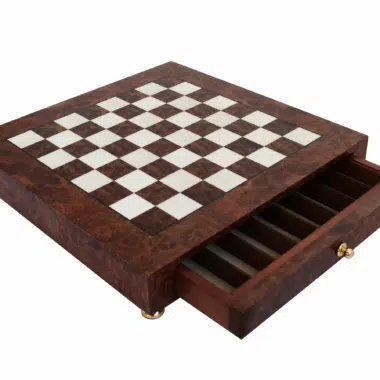 Wooden Chess Table with Storage Drawer