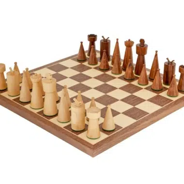 Art Deco Wooden Chess Set