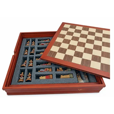 Open box showing Camelot pieces stored in foam compartments