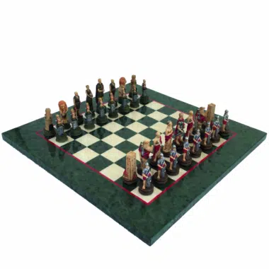 Romans vs Gladiators Chess Set with Maple Wood Chess Board