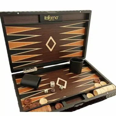 Carved Wooden Backgammon Set