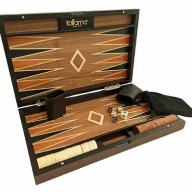 Folding Wooden Backgammon Set