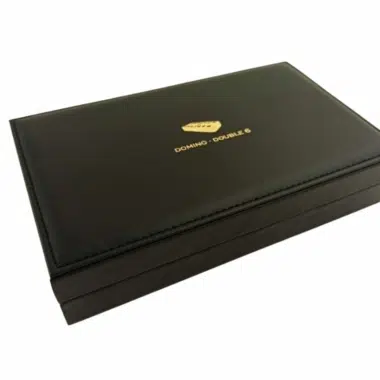 Alternative view of Double Six Domino Set with Black Faux Leather Case