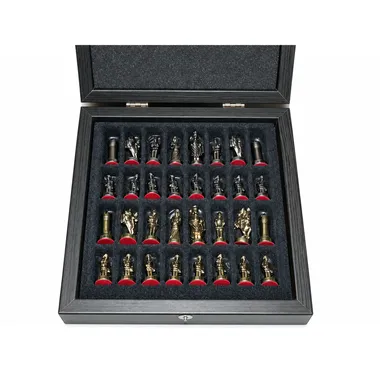 Byzantine Empire Chess Set with Storage Box - Gold & Silver