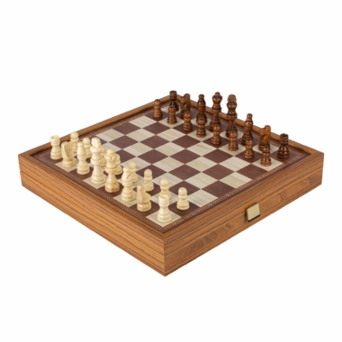 Alternative view of Wooden 4-in-1 Games Set - Chess, Backgammon, Ludo and Snakes and Ladders with Storage