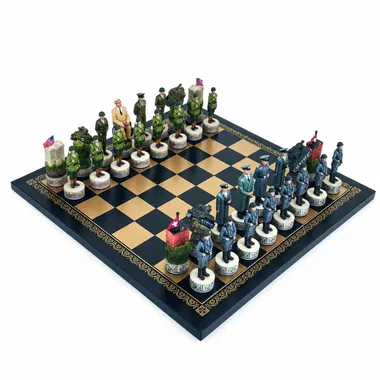 World War II Chess Set - Roosevelt vs Hitler
