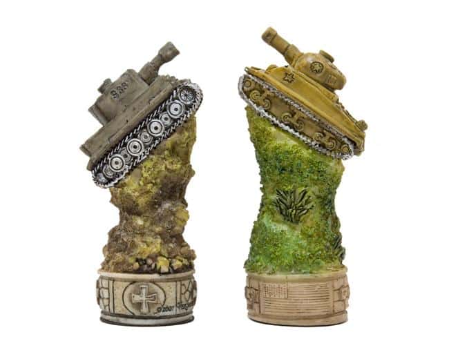World War II Chess Set - Hand-Painted Resin Pieces with Built-in Storage - Image 6