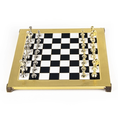 Alternative view of Staunton Metal Chess Set with Storage Box