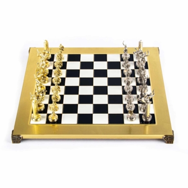 Alternative view of Greek Mythology Chess Set - Gold & Silver Pieces - 36 x 36 cm