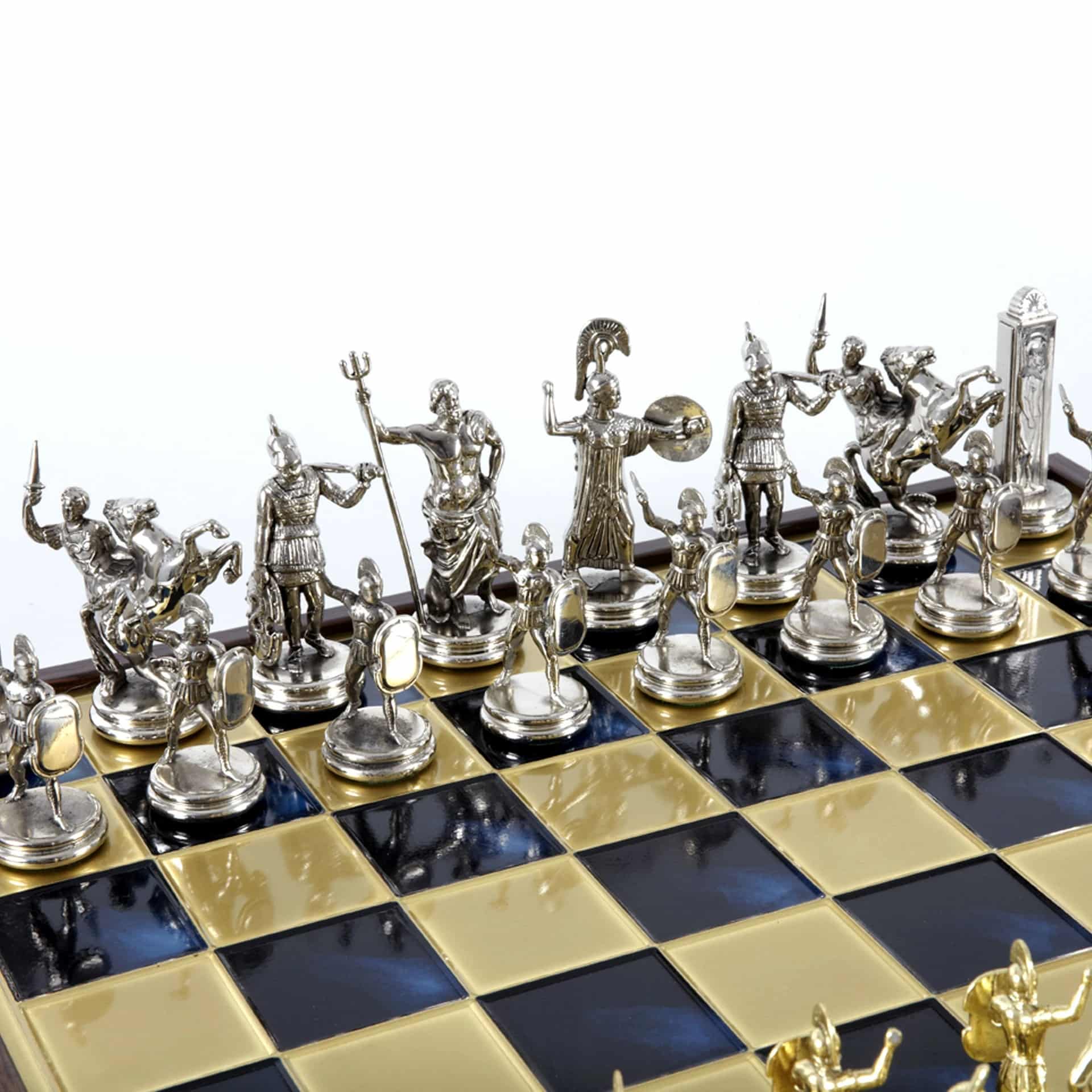 Large Greek Mythology Chess Set - Chess Board with Storage Compartment - Image 3