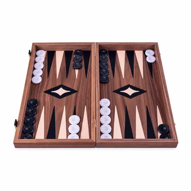 Walnut Wood Travel Chess and Draughts Set