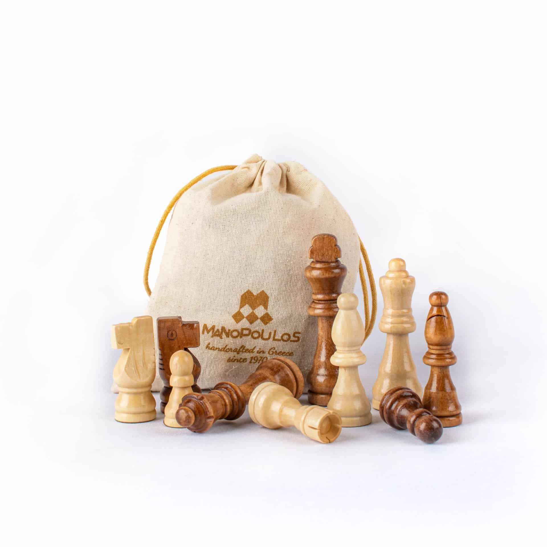 Chess, Draughts and Backgammon Set in Walnut and Oak Wood - Image 4