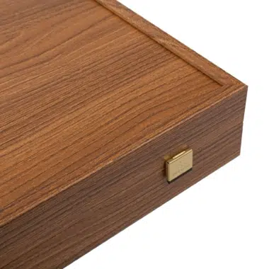 Backgammon Réplique Bois Chêne-Noyer avec Racks Latéraux
