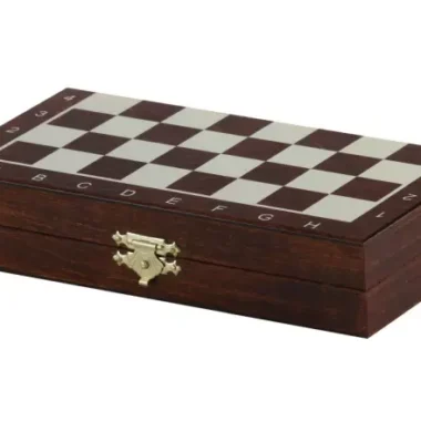 Jeu d'Echecs Magnétique Mini en Bois – Compact et Pratique pour Voyager