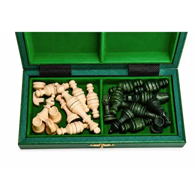Open storage box showing light and dark pieces stored separately