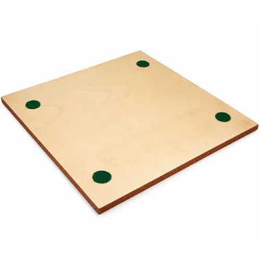 Rear view of the wooden chess board with felt protection - Le Palais Des Echecs
