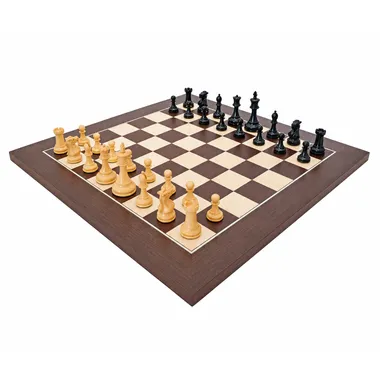 Coronation Luxury Miniature Chess Set seen from above, pieces on the board - Le Palais Des Echecs