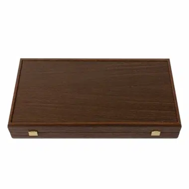Boîte élégante fermée du jeu de backgammon Wengé et Loupe de Noyer - Le Palais Des Echecs