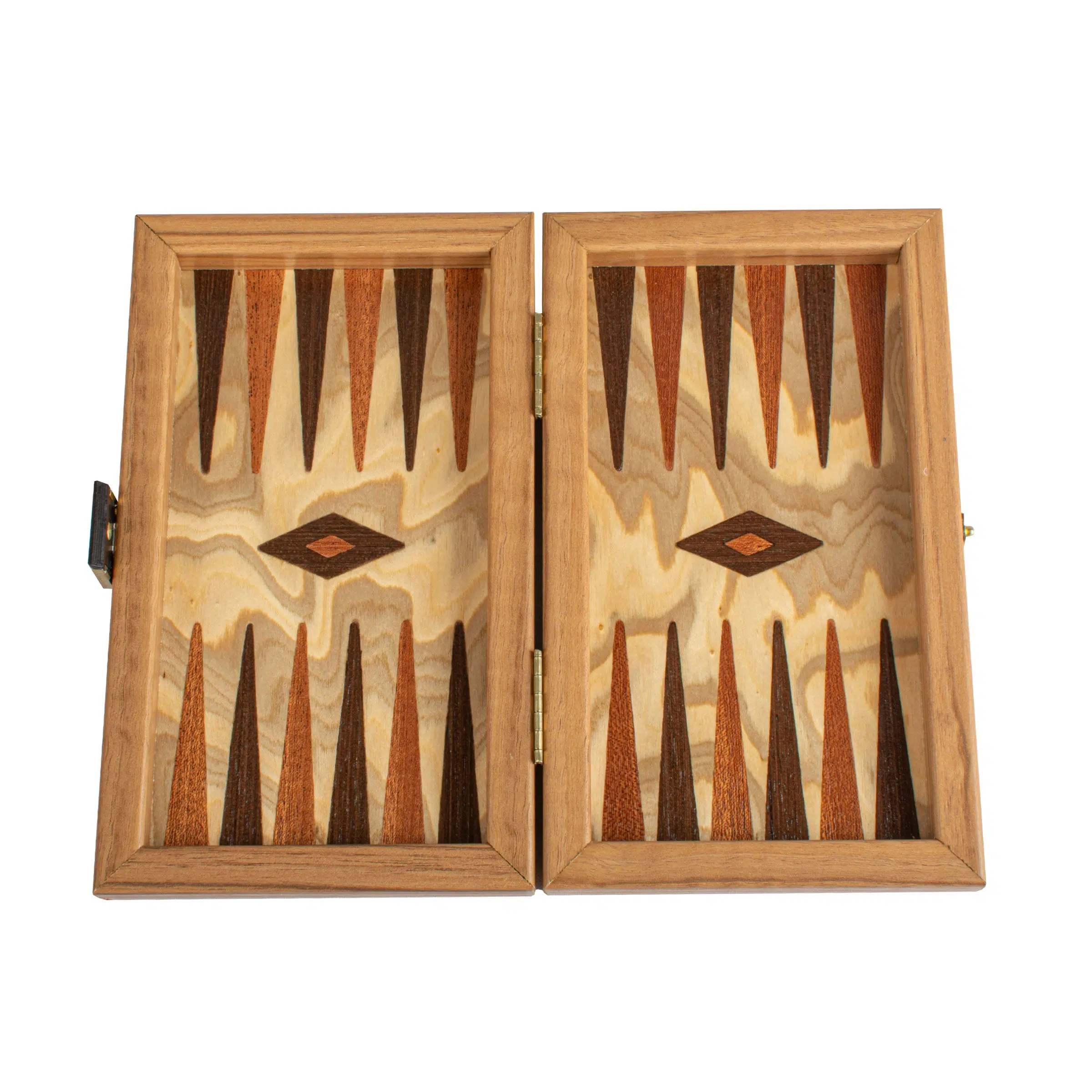 Small Natural Cork Backgammon Set, Cubic Design - Wooden Pieces - Image 4