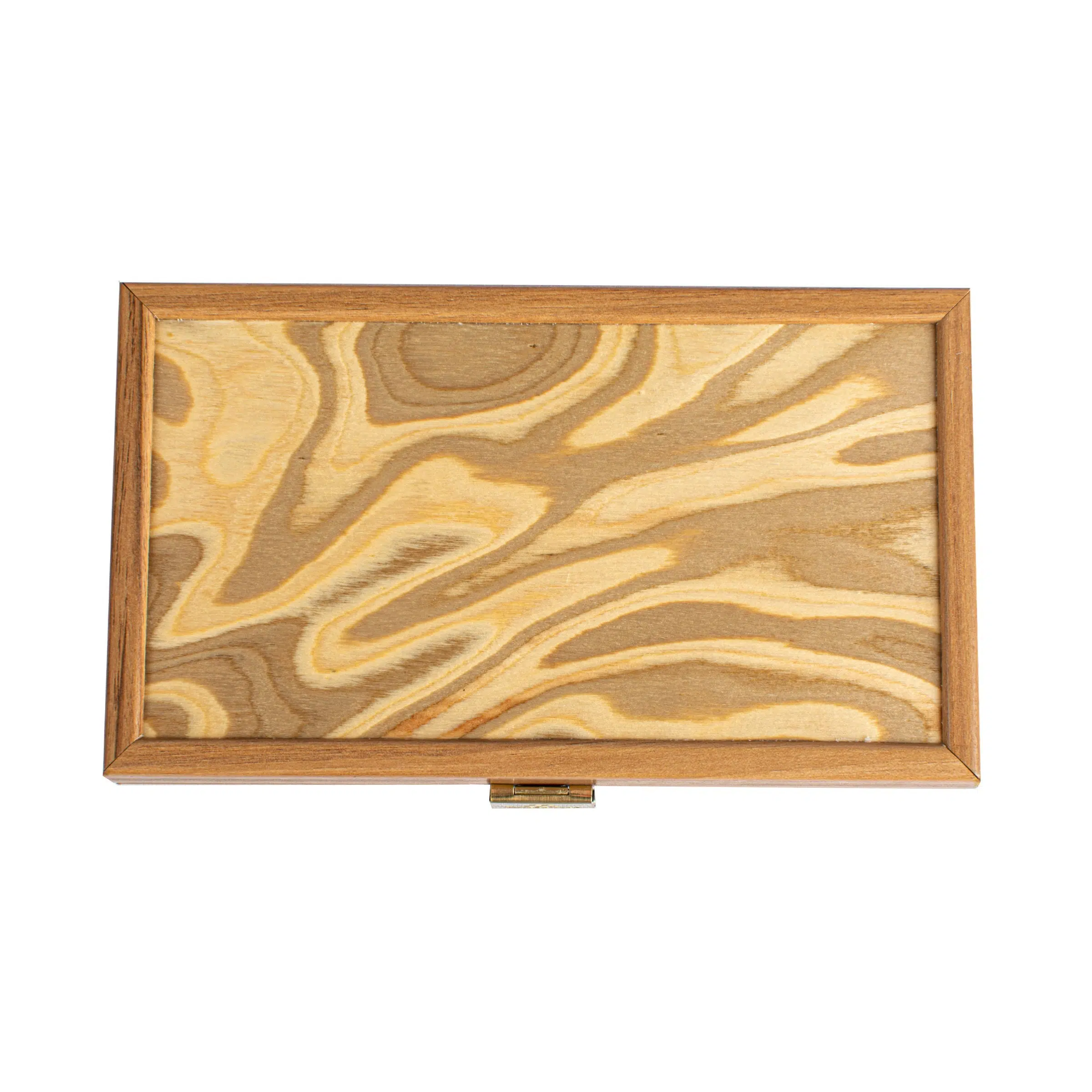 Small Natural Cork Backgammon Set, Cubic Design - Wooden Pieces - Image 5