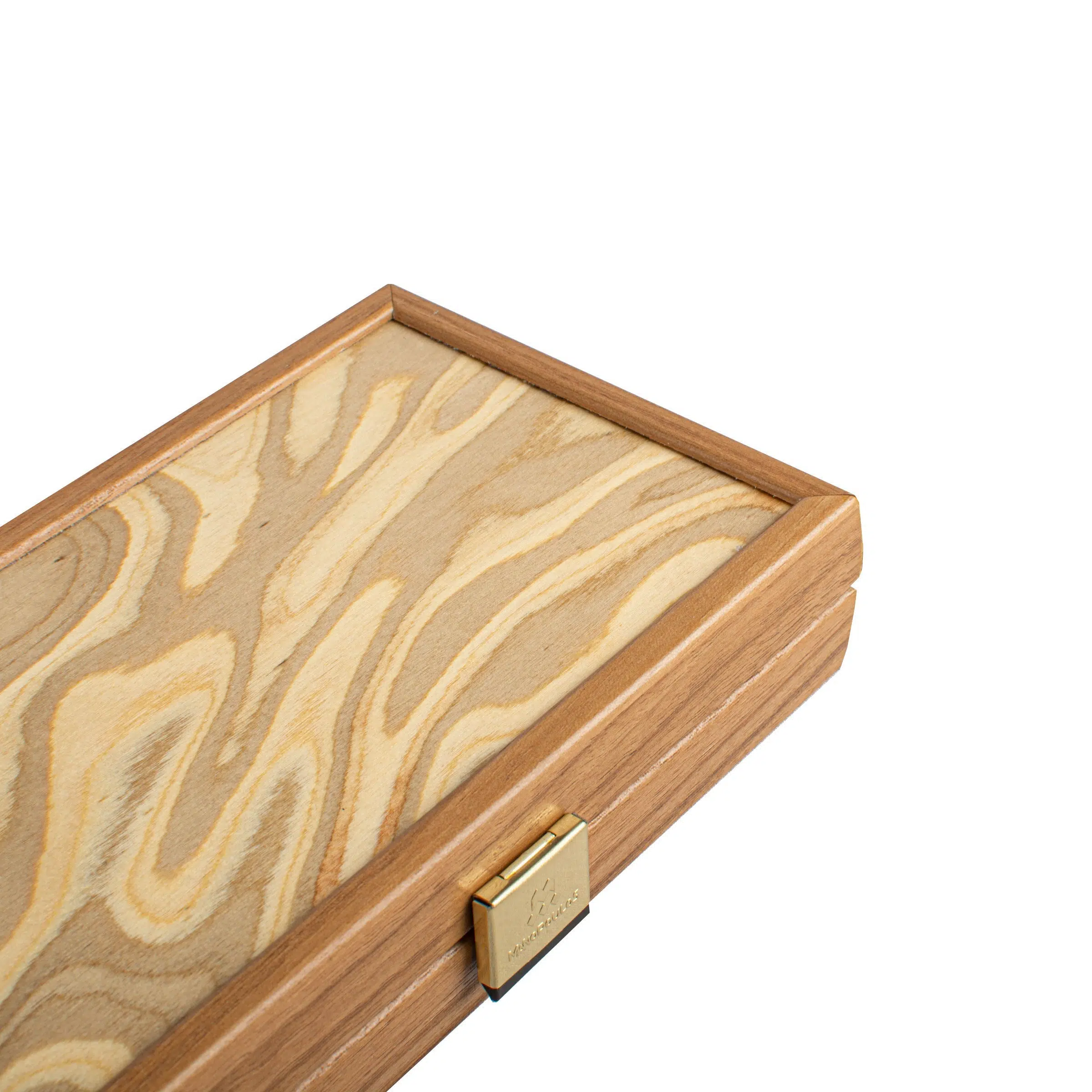 Small Natural Cork Backgammon Set, Cubic Design - Wooden Pieces - Image 6