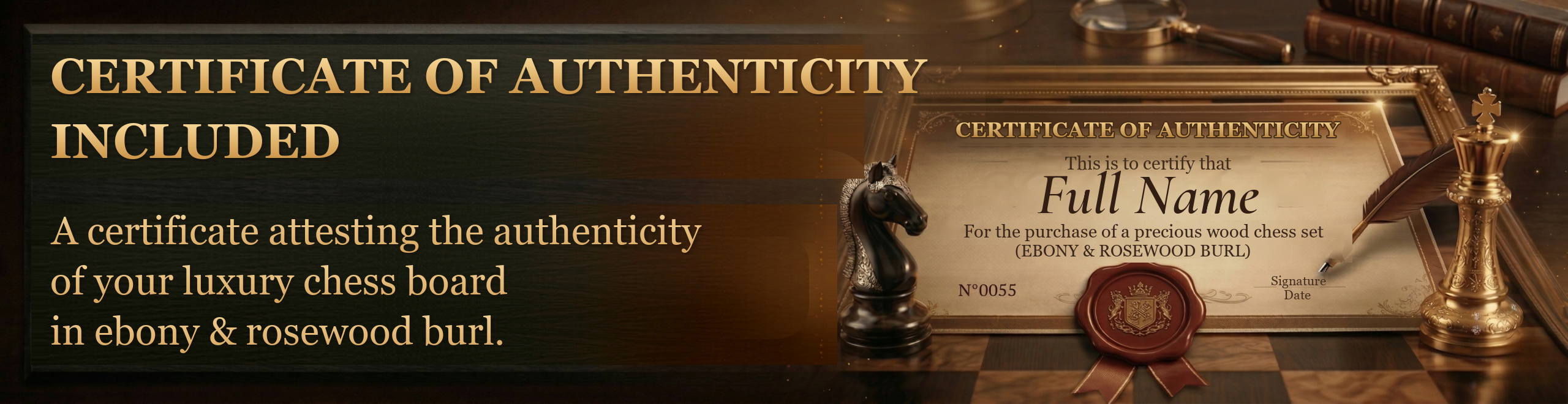 Certificate of authenticity - Le Palais des Échecs