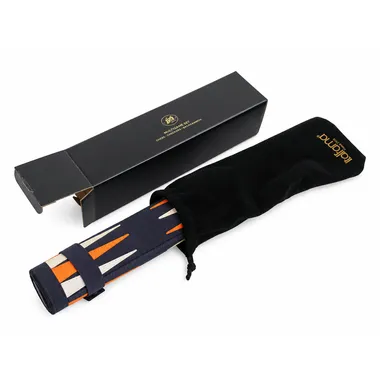 3-in-1 multi-game set rolled up in its carrying case