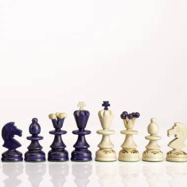 Édition de luxe avec jeu d'échecs en bois bien rangé - Jeu d'Échecs Luxe Pearl Insert Bleu sur Le Palais Des Echecs