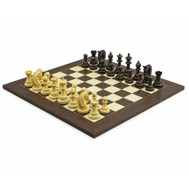 Lemington Rosewood 55 cm chess set with black and white pieces - Le Palais Des Echecs